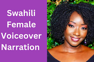 record a female swahili voiceover