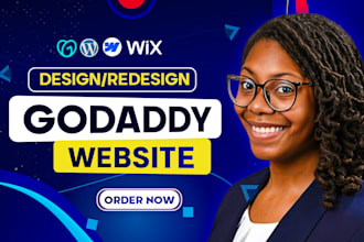 design stunning godaddy website, godaddy redesign, wix to godaddy website design