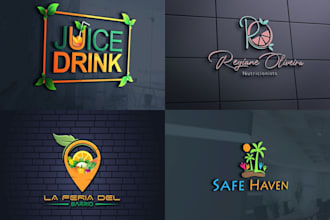 design modern juice bar and smoothie shop logo