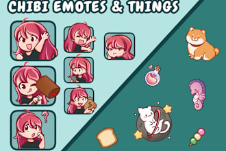 draw cartoon emotes or cartoon character in different poses
