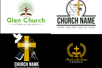 design modern church, ministry and christian worship logo