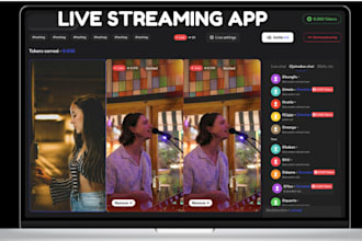 develop live streaming app, video streaming website, live streaming app
