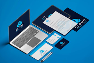design brand logo, style guide and brand identity package
