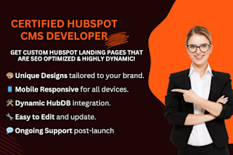 develop hubspot landing page for your business