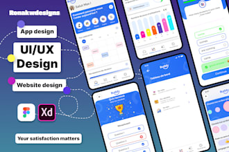 design complete mobile app UI design and clickable prototype
