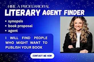 find literary agents for your fiction, nonfiction, children book, manuscript etc