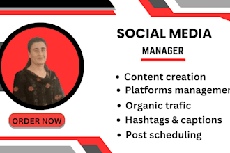 be your social media marketing manager