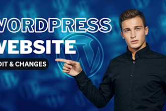edit wordpress website, do changes, update or customize