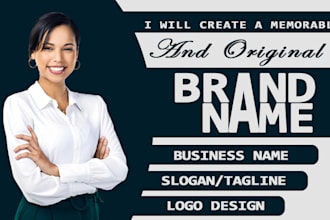 create business name, company name, slogan and logo