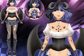 do vtuber commission 2d anime vtuber model live 2dvtuber for rig vtube studio