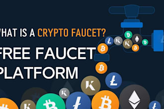 develop crypto faucet, airdrop game, crypto website, token faucet website