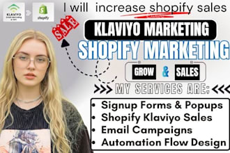 set up high converting klaviyo flows and shopify email marketing