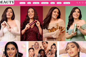 design stunning beauty shopify store skincare product label cosmetics website
