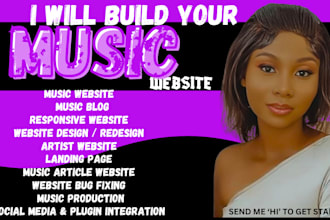 wordpress music website djs, artist website, band music producer booking website