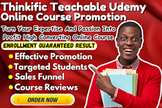 do online course promotion udemy course thinkific sales kajabi course promotion