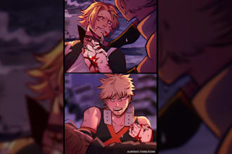 draw a two panel comic page