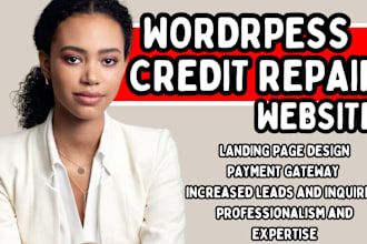 credit repair website credit repair landing page financial services website
