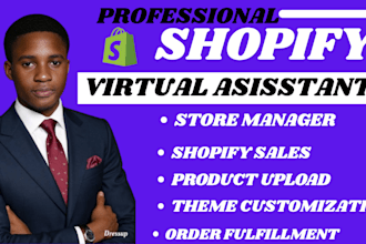 be your shopify virtual assistant and store manager for ecommerce website