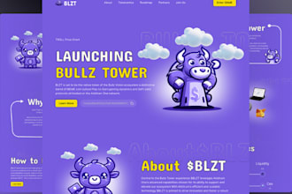 create meme coin website, design crypto token, nft, defi landing page