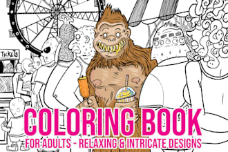 draw coloring book pages for children and adults