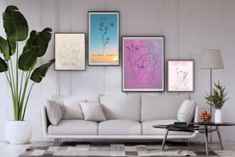 design custom wall art or poster for etsy shop or home