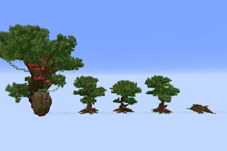build minecraft trees in high quality
