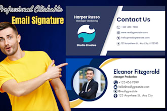 design modern HTML email signature for outlook and gmail