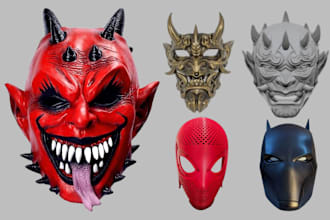sculpt 3d mask 3d cosplay helmet 3d prop cosplay armor 3d head for 3d printing