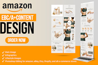 design attractive amazon listing images and ebc content