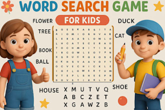 design kids crossword puzzle game activity for kids worksheet kdp color book