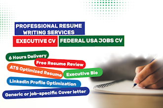 create ats resume writing, legal, banking, medical, healthcare and accounting CV