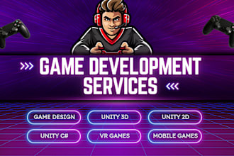 do professional unity 2d game and 3d game development for mobile, web, and game