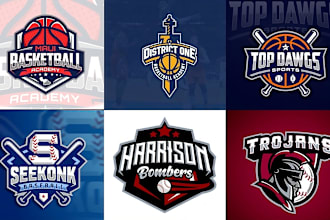 design unique printable basketball baseball and all sports logo