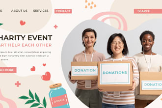 develop ngo website, nonprofit, religion and donation website