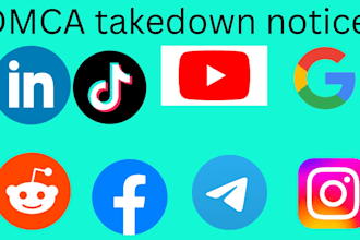 remove infringing defaming leaked copyright harassing negative harmful dmca post