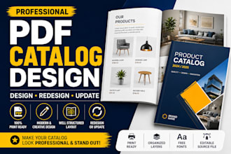 design PDF product catalog and up date or redesign