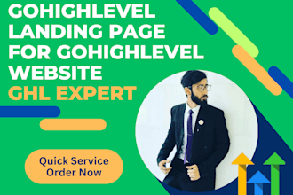 design gohighlevel website landing page funnel, ghl expert