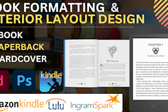 do book formatting and interior layout design using indesign