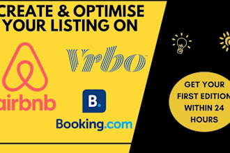 create and optimize property listing on airbnb booking com vrbo and pms expert