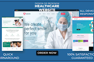 design medical, healthcare, dental, clinic, home care website