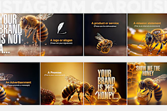 design instagram, linkedin and facebook carousel posts