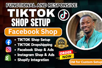 setup tiktok shop, tik tok shop ads, ig shop connect with ecommerce website