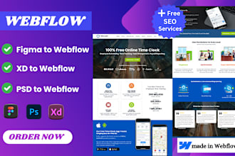 convert figma to webflow design, xd to webflow, psd to webflow, webflow website