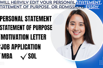 heavily edit your personal statement, statement of purpose, or admissions essay