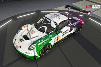 do a livery design for assetto corsa, assetto corsa competizione, iracing or lmu