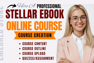 create ebook online course, online course content creation on thinkific kajabi