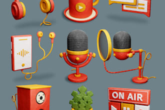 create low poly 3d models for games, web, or animation