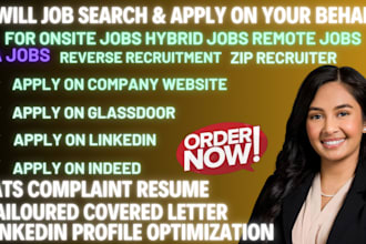 do job search and apply to jobs as your reverse recruiter for on your behalf
