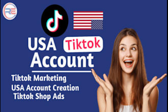 create USA business tiktok account, promotion tiktok shop, USA tiktok account