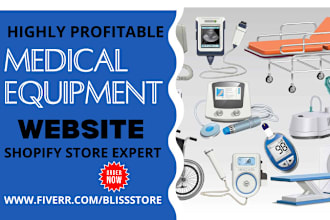 design medical equipment shopify store laboratory telehealth clinicstore website